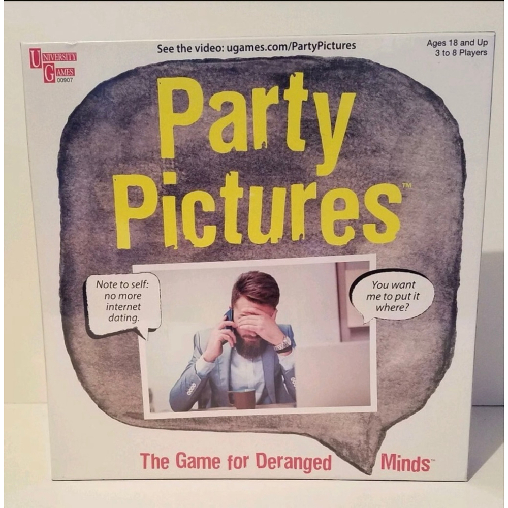Unisex University Games Party Pictures Card Game One Size White Yellow